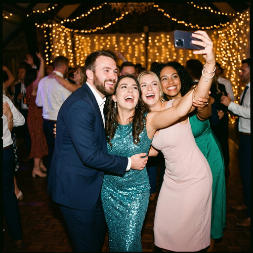 Foto polaroid de casamento tirada por convidado com ArenaSnap